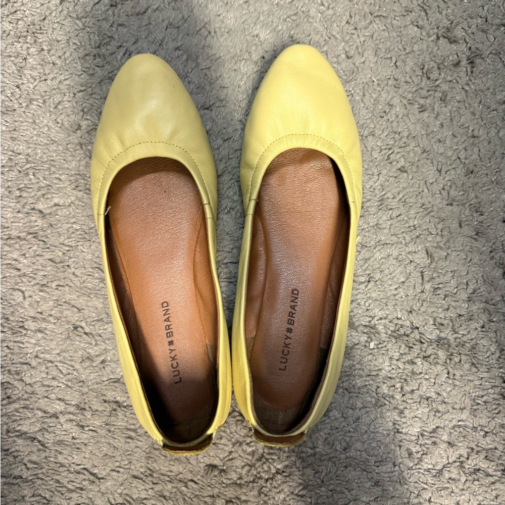 Lucky Brand Caliz Ballet Flats – Merengue Yellow – Size 6.5
